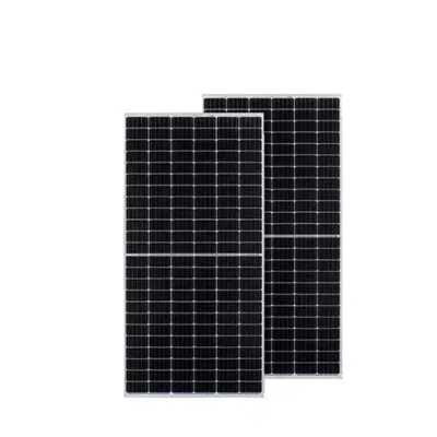 Solar lights on outdoor wall